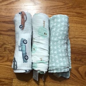 Muslin Baby Blankets (3) Modern Tree Pattern Antique Car Arrows
